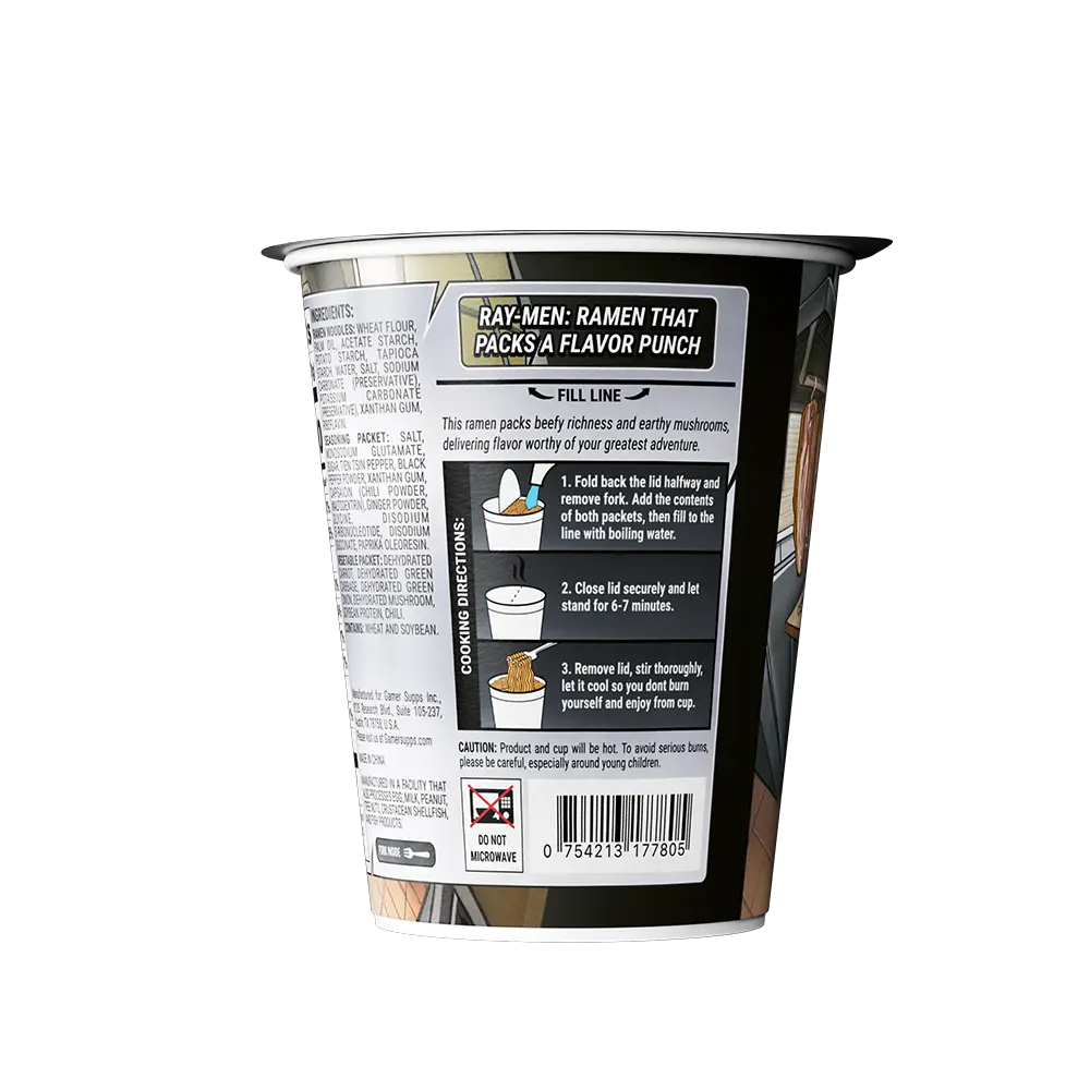 Gamer Soups Instant Noodles - CaseOh's Ray-Men (Single Cup) - Image 5