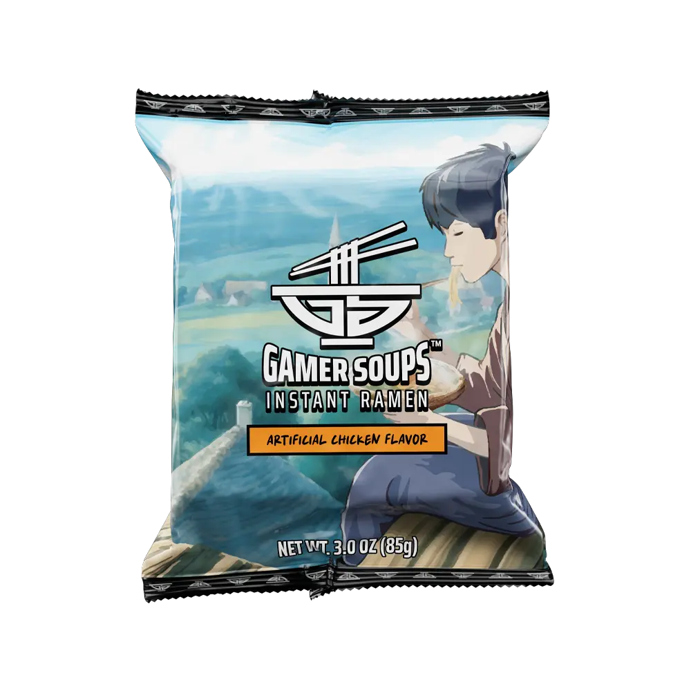 Gamer Soups Instant Noodles - Chicken Bricks (5 Pack) - Image 2