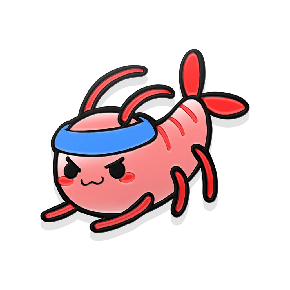 Shylily: Stretchy Shrimpy Badge Info