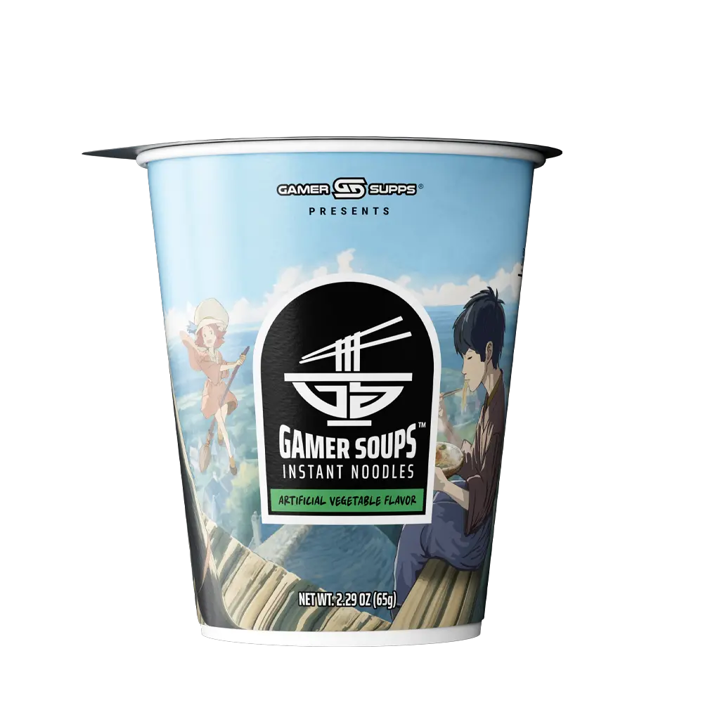 Gamer Soups Instant Noodles - Vegetable (24 Cup Box) - Image 4