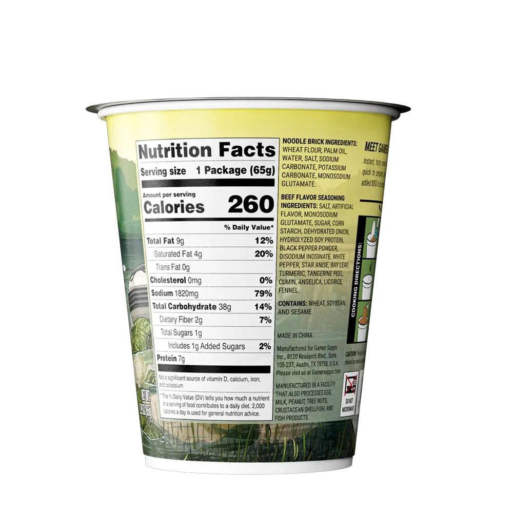 Gamer Soups Instant Noodles - Swamp Assassin (24 Cup Box) - Image 5
