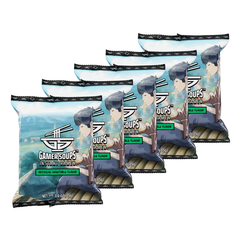Gamer Soups Instant Noodles - Vegetable Bricks (5 Pack)