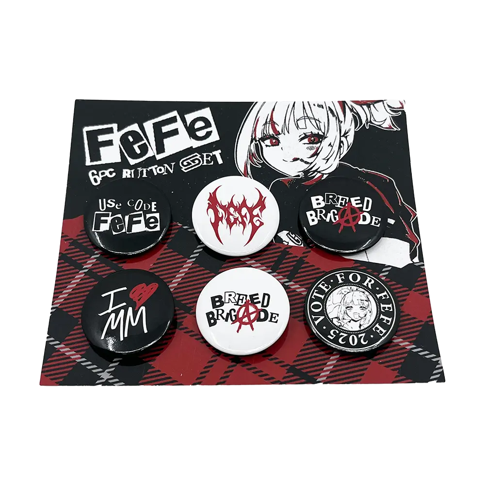 FeFe Button Pin Set