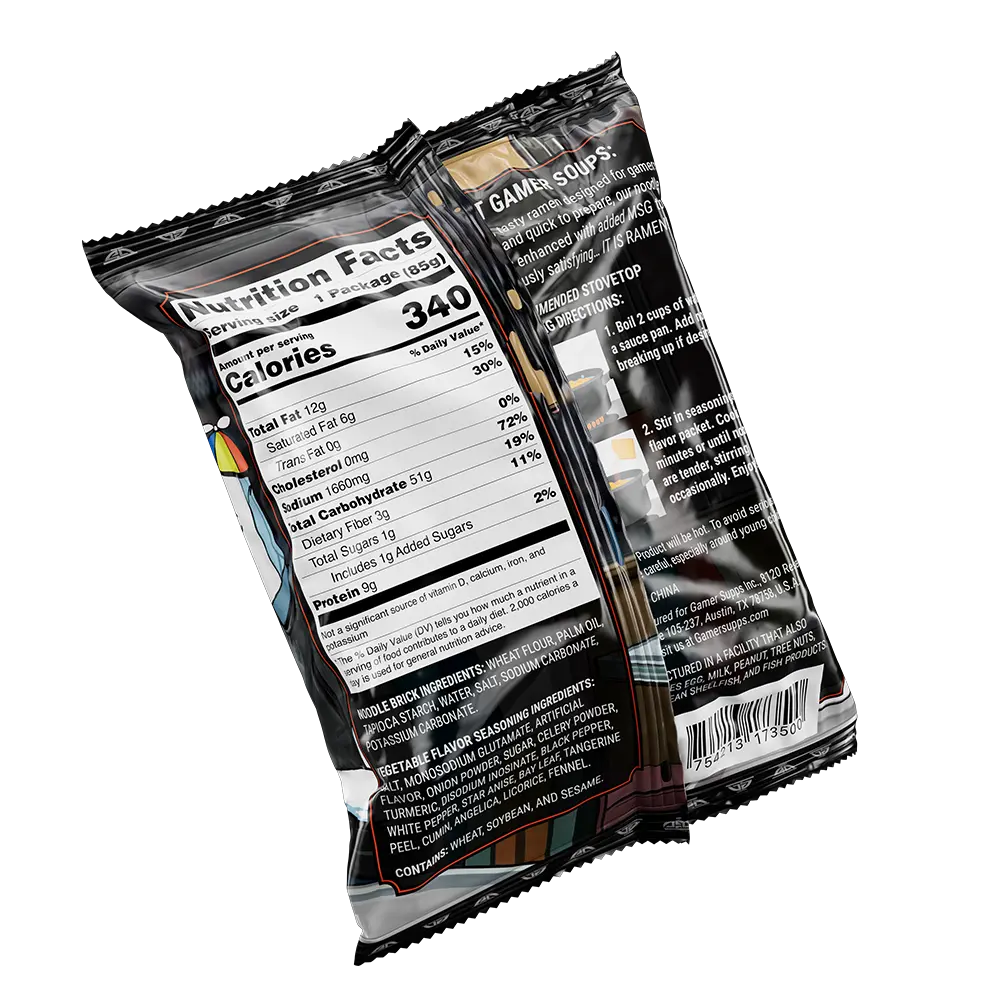Gamer Soups Instant Noodles- Good Soup Bricks (5 Pack) - Image 4