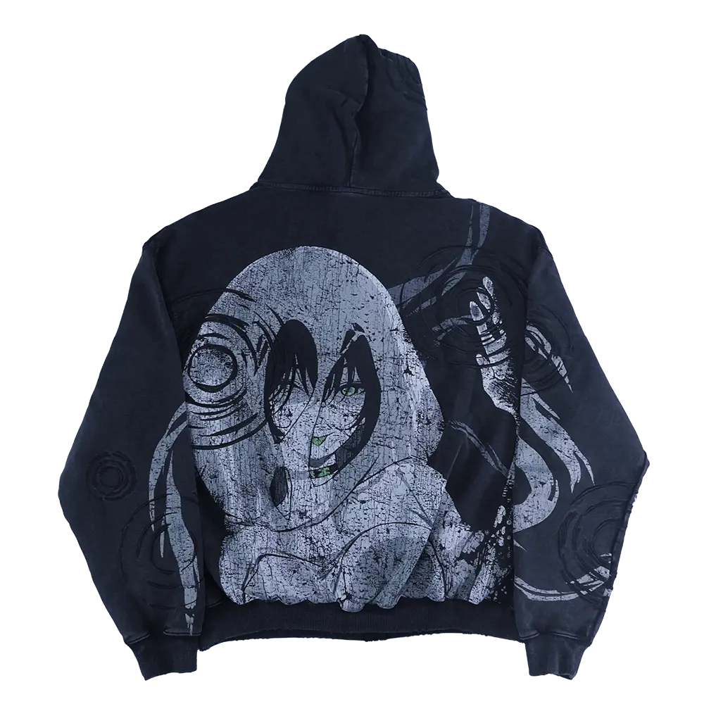 Holy Sheet: BOO! Distressed Zip-Up Hoodie - Image 2