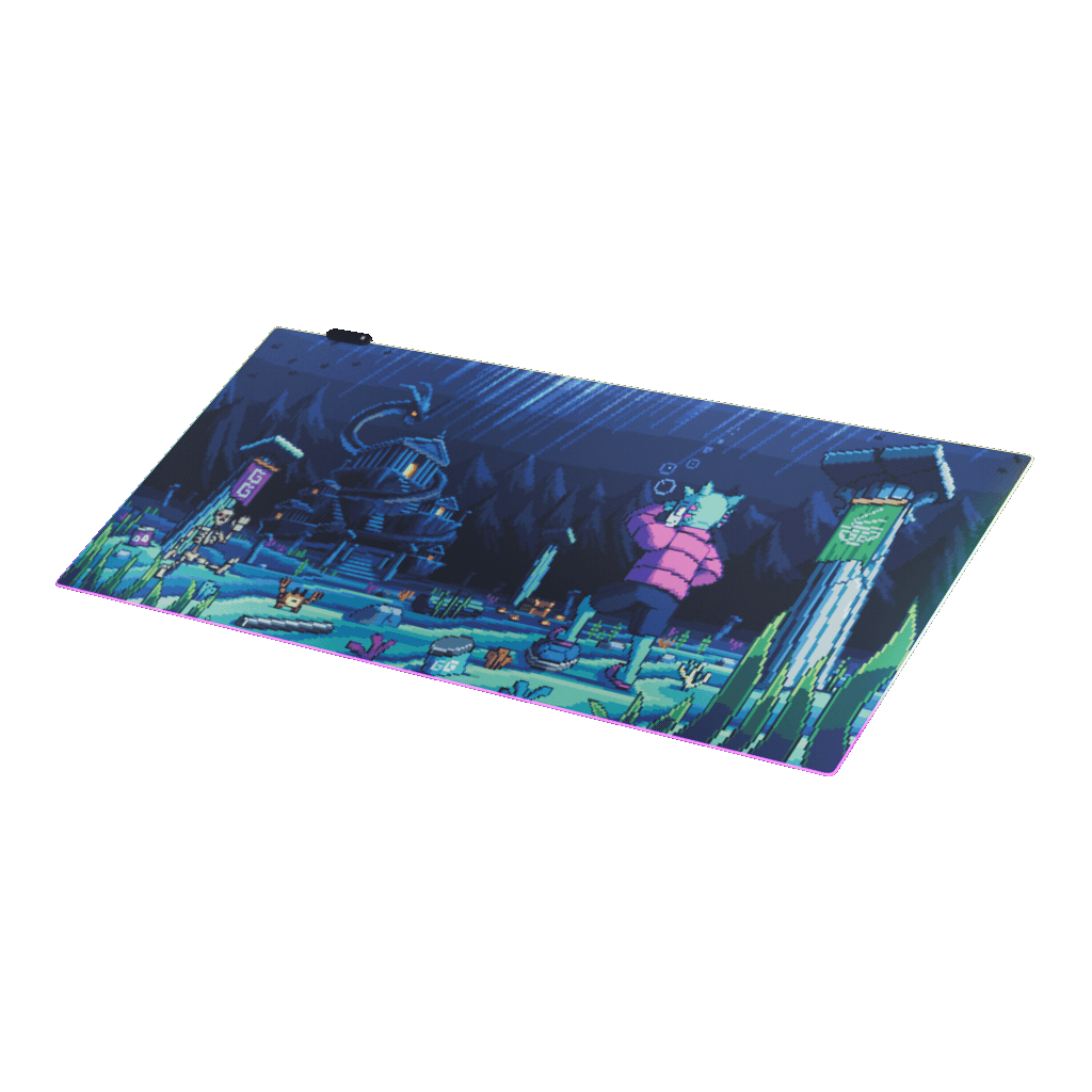 PIXEL CUPS x BigPuffer: Leviathan's Crossing RGB Mouse Pad - Image 2